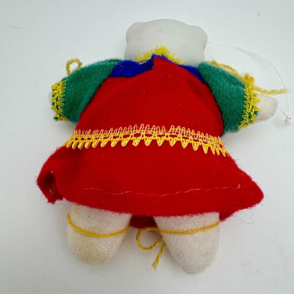 Vintage Department 56 Cat Ornament Ceramic Head Plush Body Christmas Kitty - Picture 5 of 7